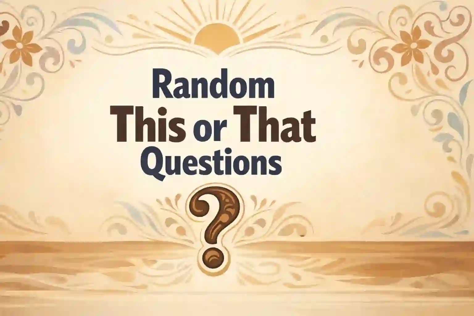 Random This or That Questions